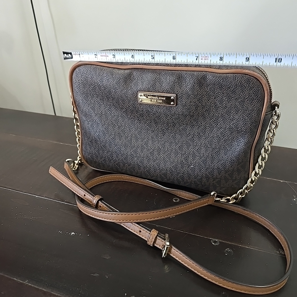 Michael Kors Jet Set Travel Medium East West Crossbody bag BROWN - Picture 13 of 13